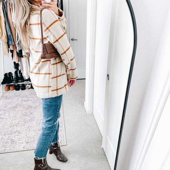 Joie Neutral Tan Plaid Jacket - Picture 3 of 12